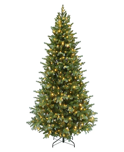 Puleo International 7.5' Pre-Lit Linden Fir Christmas Tree
