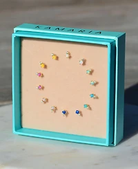 Kamaria Lab-grown Opal Seed Stud Earrings in 14k Gold-Plated Sterling Silver