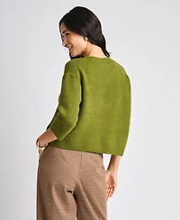 Vince Camuto Women's Elbow-Sleeve Crewneck Sweater