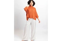 Caldwell Collection Women's Lori Turtleneck High-Low 3/4-Sleeve Sweater
