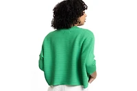 Caldwell Collection Women's Brooklyn Lightweight Textured Cropped Sweater