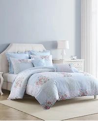 Laura Ashley Hope Patchwork Cotton -Piece Duvet Cover Set