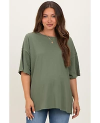 Pinkblush Maternity Oversized Short-Sleeve Crewneck Cotton T-Shirt