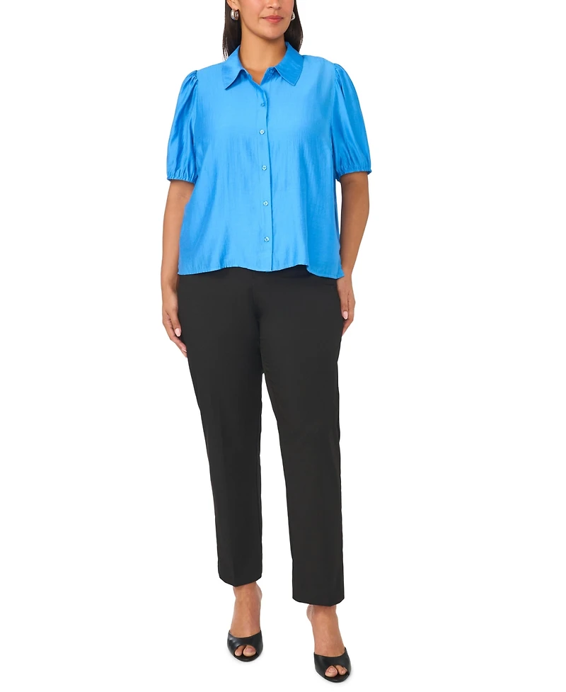 Vince Camuto Plus Puff-Sleeve Work Blouse