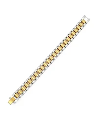 Steve Madden Women's Cubic Zirconia Two-Tone Chunky-Link Bracelet