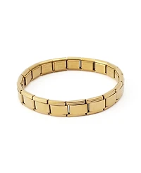 Steve Madden Cubic Zirconia Gold-Tone Link & Chain Stretch Bracelet