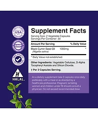 Nature's Craft Black Seed Oil Capsules Cold Pressed Nigella Sativa Black Cumin Seed Oil with Omega 3 6 and 9 and Thymoquinone 60 Count