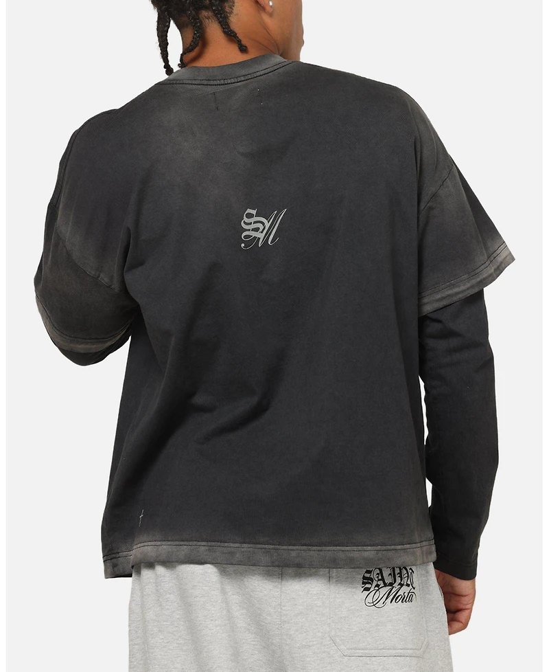 Saint Morta Men's Celestial Oversized Long-Sleeve Graphic T-Shirt