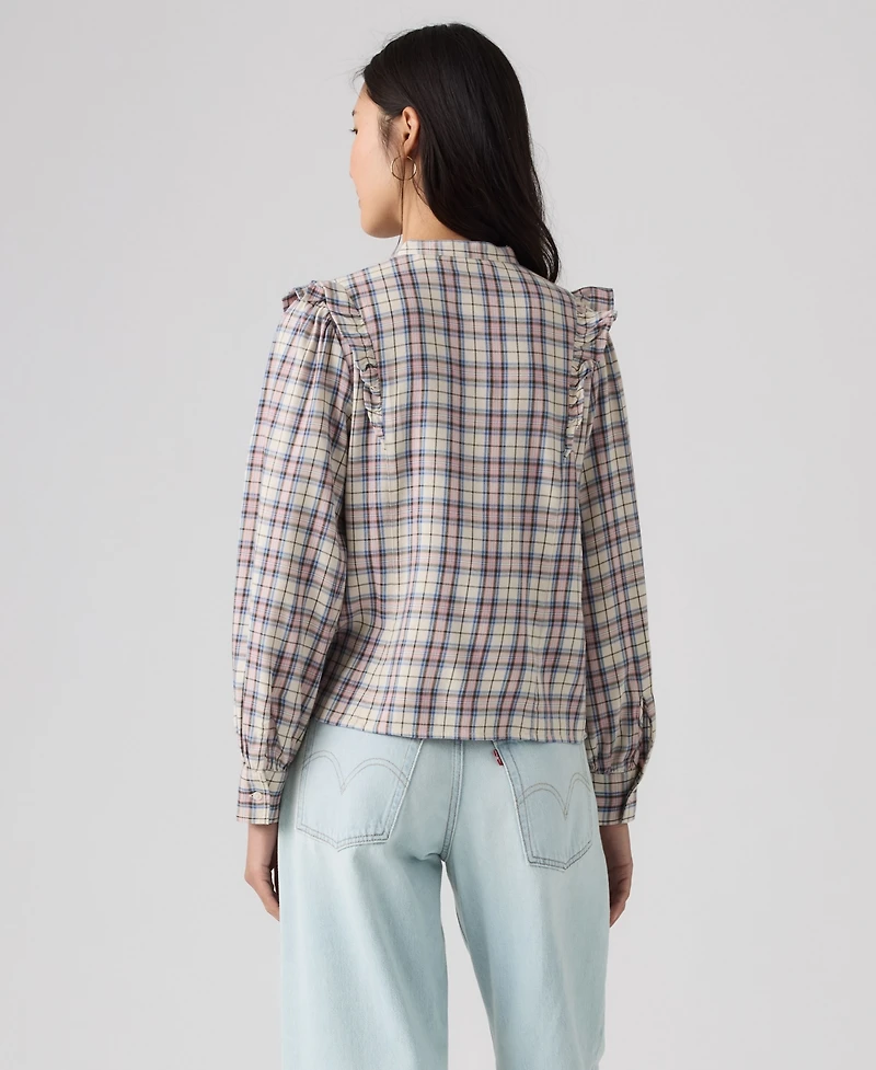 Levi's Women's Jessie Western Plaid Flannel Blouse