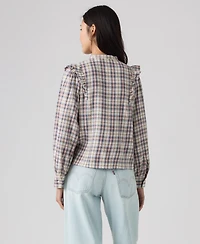 Levi's Women's Jessie Western Plaid Flannel Blouse