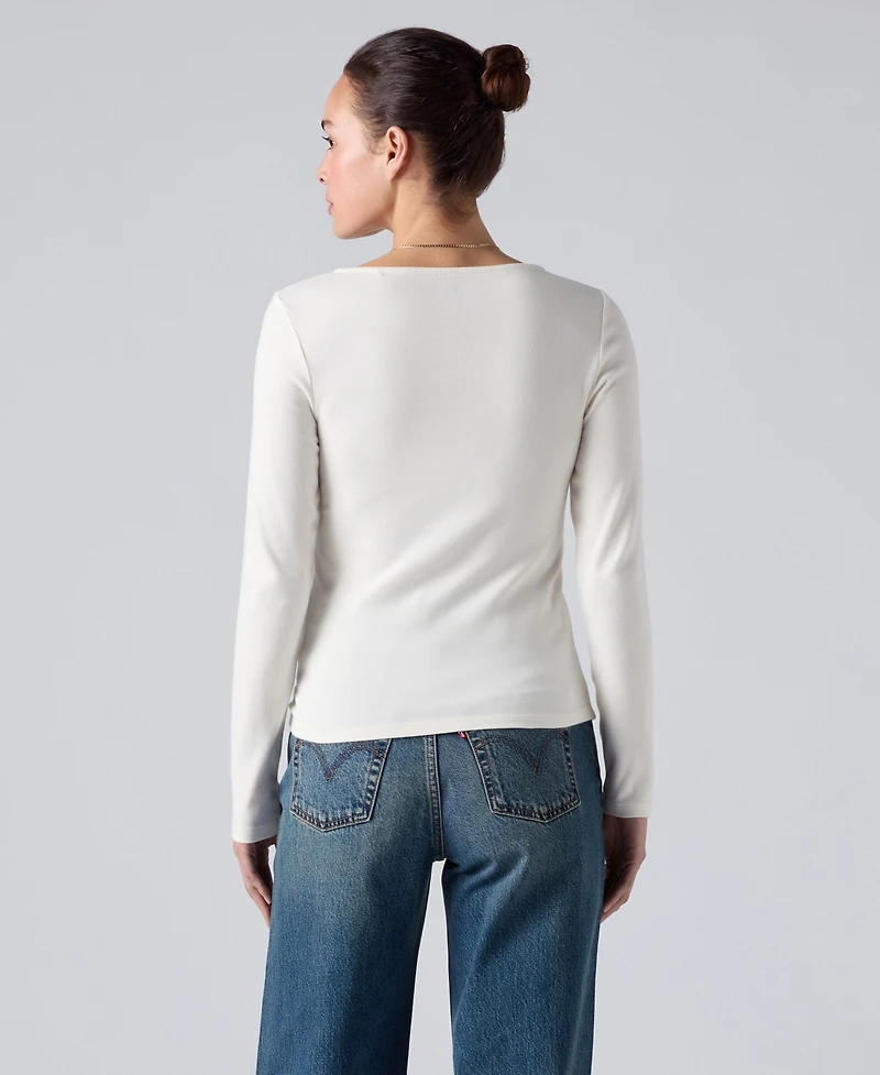 Levi's Women's Allie Boatneck Long-Sleeve Asymmetrical T-Shirt