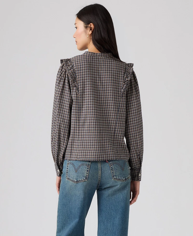Levi's Women's Jessie Western Plaid Flannel Blouse