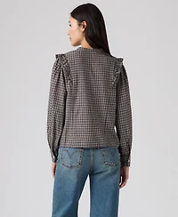 Levi's Women's Jessie Western Plaid Flannel Blouse