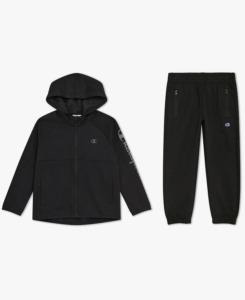 Champion Boys' 8-20 Full-Zip Hoodie and Jogger Pants, 2-Piece Set