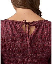 Ingrid + Isabel Women's Smocked Paisley Cotton Dress