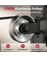 Fed Fitness MW5 Multifunctional Home Gym Station Aluminum Pulley Plate-Loaded Full-Body Workout Equipment (Weight Plates Not Included