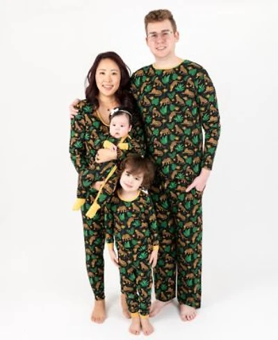Leveret Matching Family Black Leopard Viscose Cooling Pajamas