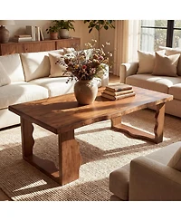 Tribesigns Coffee Center Table, Farmhouse Rectangle Tea Cocktail Table