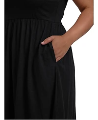 Torrid Plus Belle Isle Empire-Waist High-Low Hem Scallop-Trim Maxi Dress