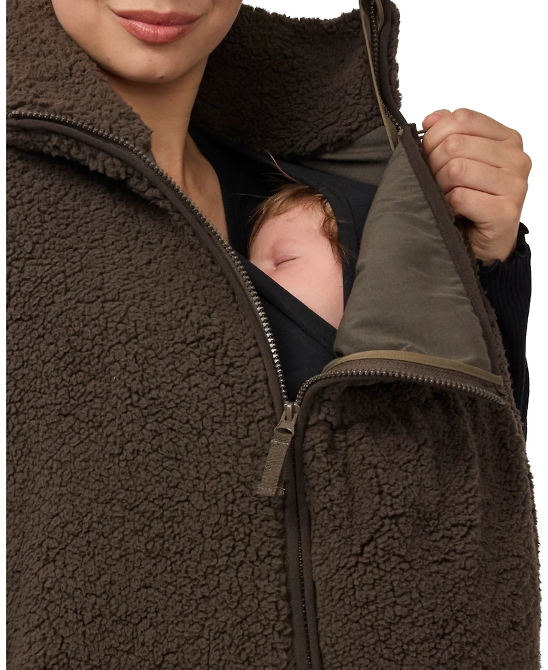 Ingrid + Isabel Maternity Mock Neck Sherpa Baby Carrier Insert Vest