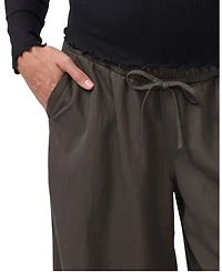 Ingrid + Isabel Maternity Over-Belly Wide-Leg High-Rise Pant
