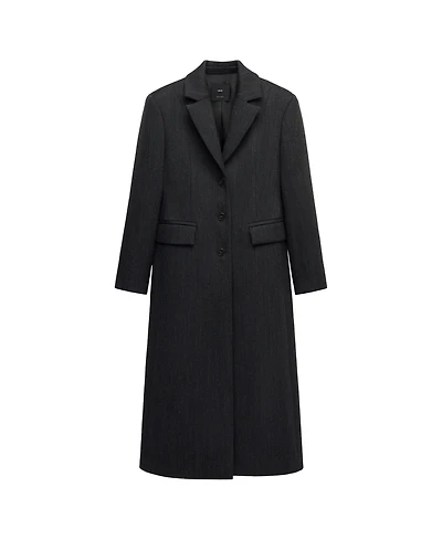 Mango Women's Selection Tailored Wool-Blend Lapel Collar Coat