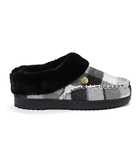 Dearfoams Women's Nyla Plaid Moc Toe Clog Slippers