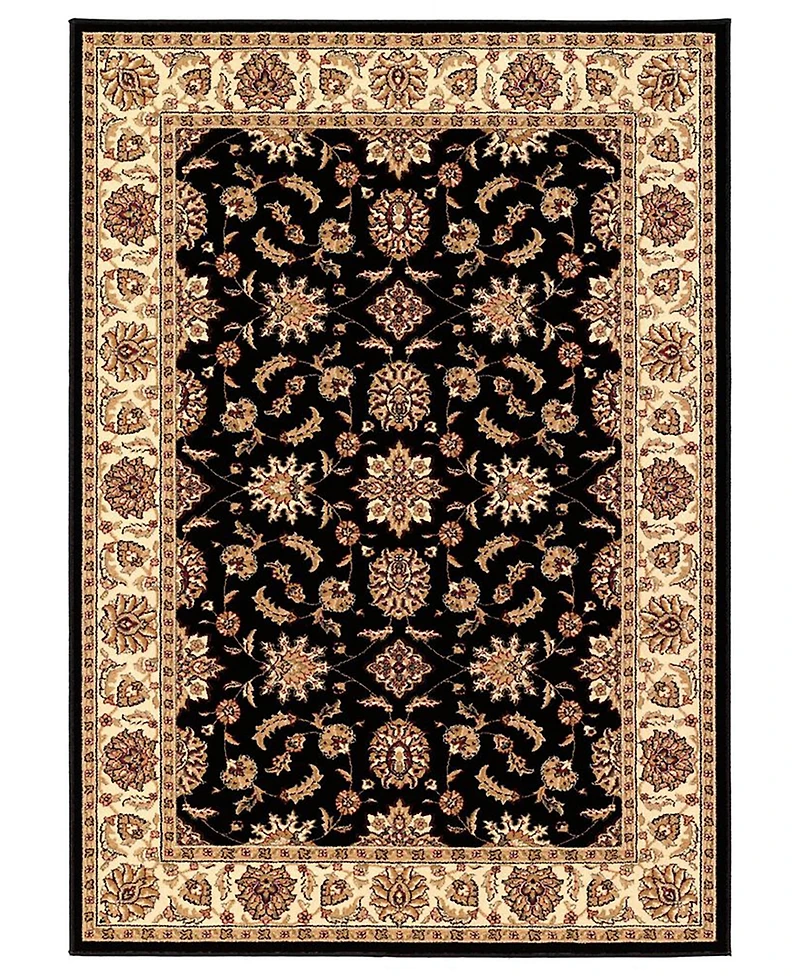 Closeout! Km Home 1592/1010/Black Pesaro Black 3'3" x 4'11" Area Rug