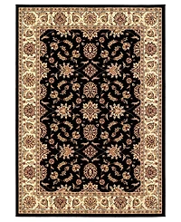 Closeout! Km Home 1592/1010/Black Pesaro Black 3'3" x 4'11" Area Rug