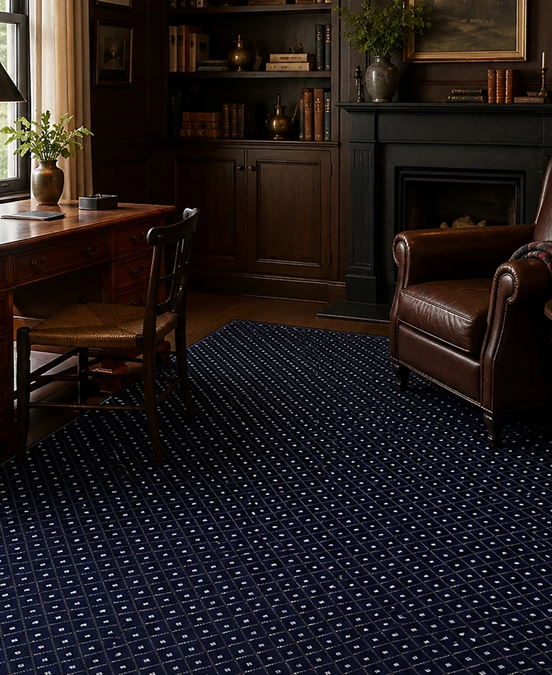 Closeout! Km Home 782/1310/Navy Pesaro Blue 3'3" x 4'11" Area Rug
