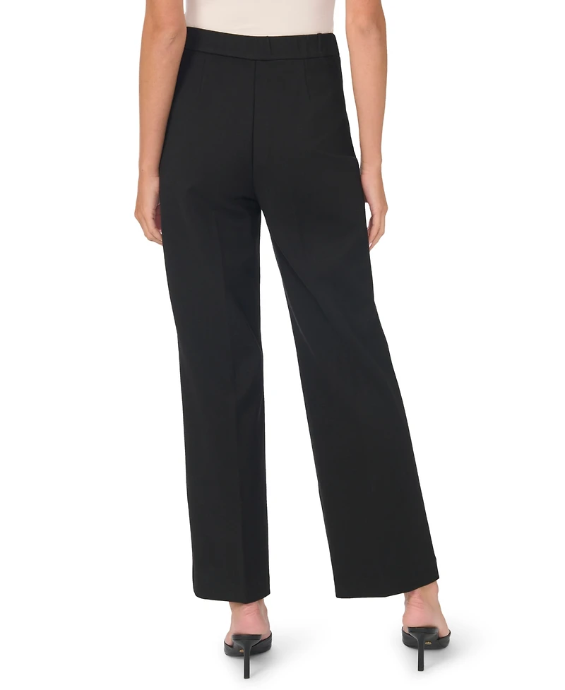 CeCe Women's Mid Rise Wide Leg Pants