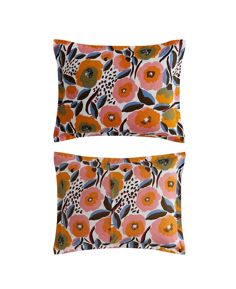Marimekko Rosarium Cotton Reversible 3 Piece Comforter Set, King