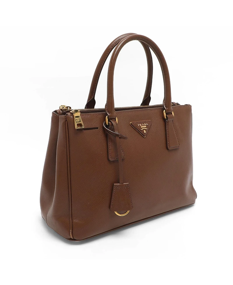 Pre-Owned Prada Small Galleria Saffiano Leather Double-Zip Tote