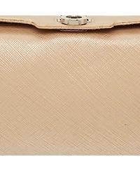 Pre-Owned Salvatore Ferragamo Women's Gancini Metallic Saffiano Leather Clutch Bag