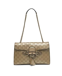 Pre-Owned Gucci Women's Emily Guccissima Leather Chain Shoulder Bag
