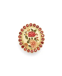 Fable England Eve Floral Brooch in Gold