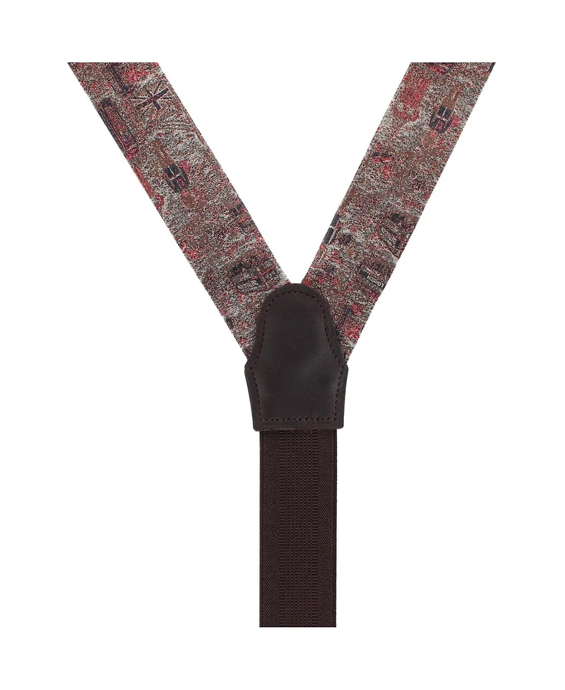 Trafalgar London Tapestry Silk Button-End Suspenders