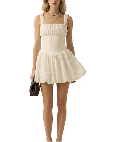 Modenaire Women's Boucle Knit Fit and Flare Mini Dress