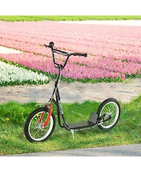 Glintex Youth Kick Scooter for Kids 5 and Up with 16 Inflatable Wheels, Adjustable Handlebar Dual Brakes, Holds 220 lbs