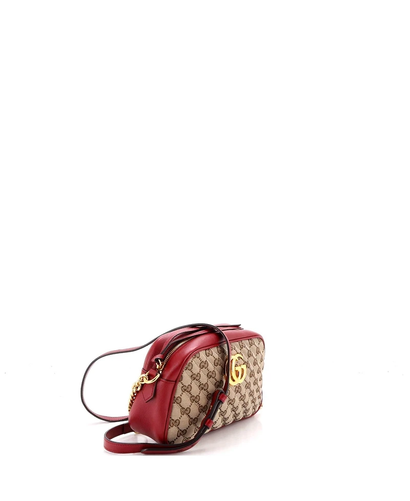 Pre-Owned Gucci Gg Marmont Quilted Canvas and Leather Shoulder Bag