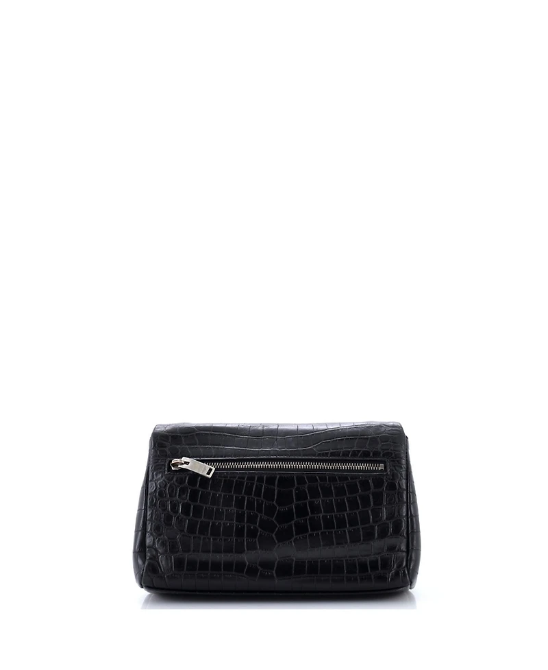 Pre-Owned Saint Laurent Small West Hollywood Shoulder Bag Embossed Leather