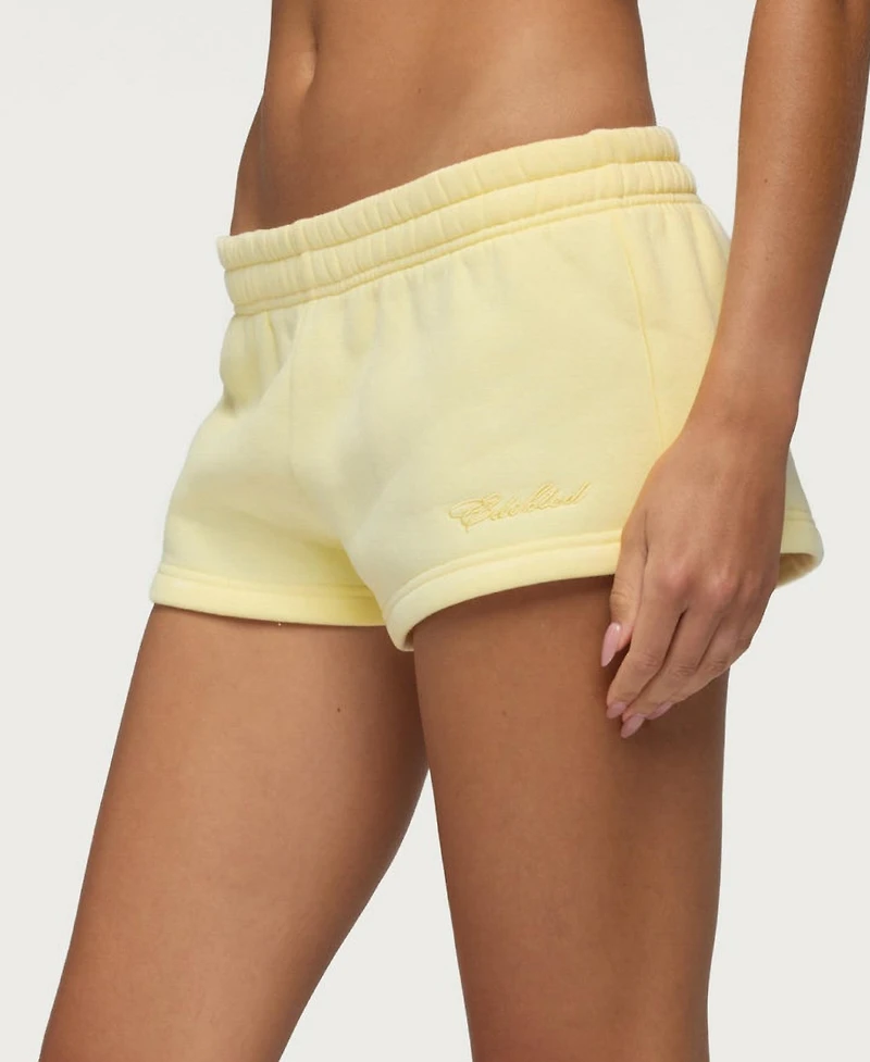 Edikted Women's Basic Girl Low Rise Sweat Shorts