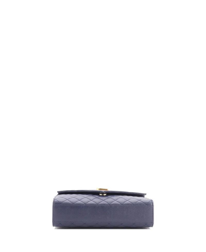 Pre-Owned Saint Laurent Medium Classic Monogram Envelope Satchel Mixed Matelasse Leather