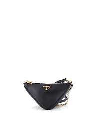 Pre-Owned Prada Mini Double Symbole Triangle Bag Leather and Jacquard