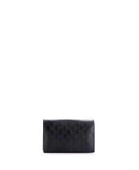 Pre-Owned Gucci Signature Wallet on Chain Guccissima Leather
