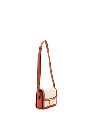Pre-Owned Celine Teen Triomphe Shoulder Bag Canvas with Leather