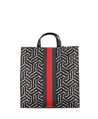 Pre-Owned Gucci Caleido Convertible Coated Canvas Laptop-Compatible Tote, 14"W x 15"H x 1.5"D