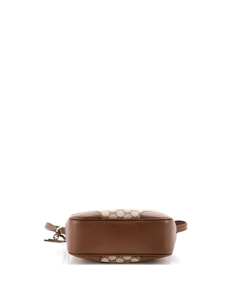 Pre-Owned Gucci Mini Bree Disco Crossbody Bag Gg Canvas with Leather