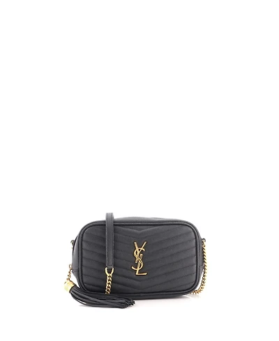 Pre-Owned Saint Laurent Mini Lou Camera Bag Matelasse Chevron Leather