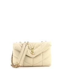 Pre-Owned Saint Laurent Mini Loulou Puffer Shoulder Bag Quilted Canvas